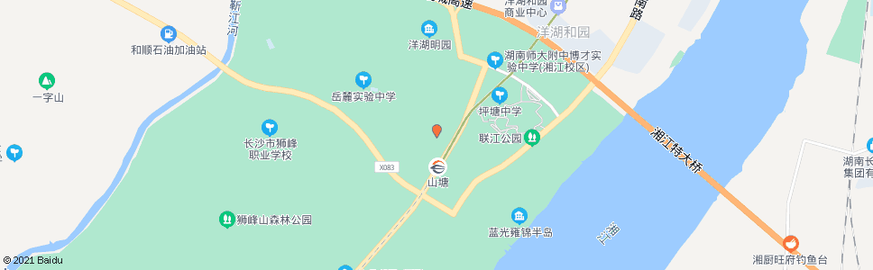 长沙洋湖街道办事处_公交站地图_长沙公交_妙搜公交查询2024