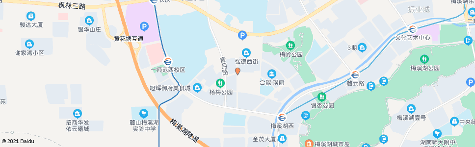 长沙听雨路沐风路口_公交站地图_长沙公交_妙搜公交查询2025