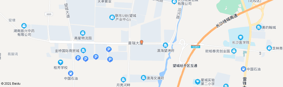 长沙普瑞路马桥河路口_公交站地图_长沙公交_妙搜公交查询2024