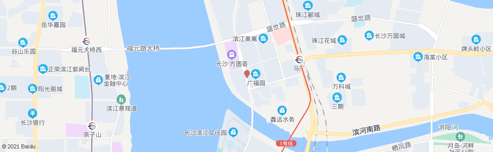 长沙湘江路福城路口_公交站地图_长沙公交_妙搜公交查询2024