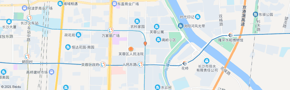 长沙古曲路法院路口_公交站地图_长沙公交_妙搜公交查询2024