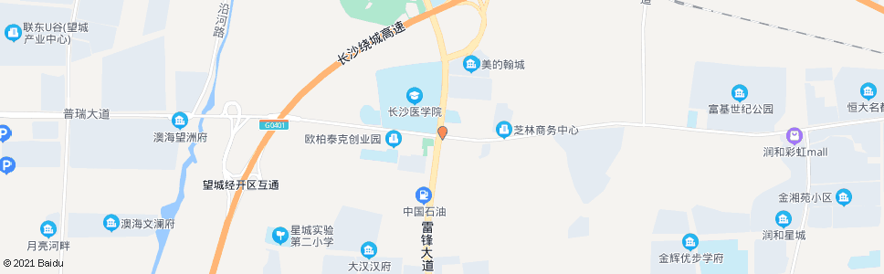 长沙长沙医学院(南)_公交站地图_长沙公交_妙搜公交查询2024