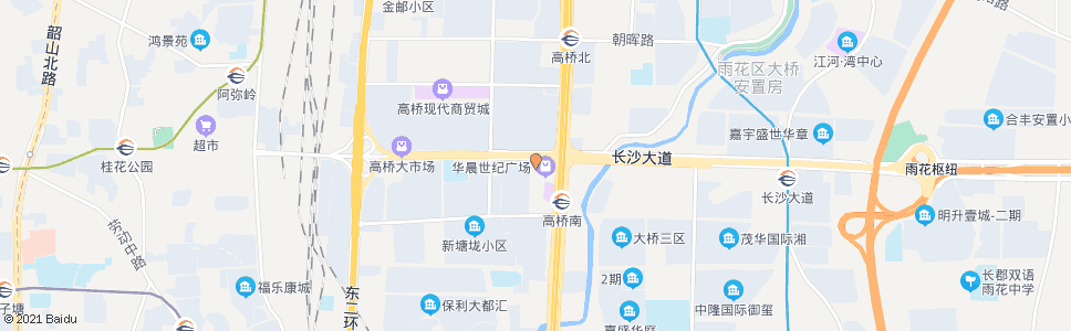 长沙友谊村(居然之家高桥店)_公交站地图_长沙公交_妙搜公交查询2025