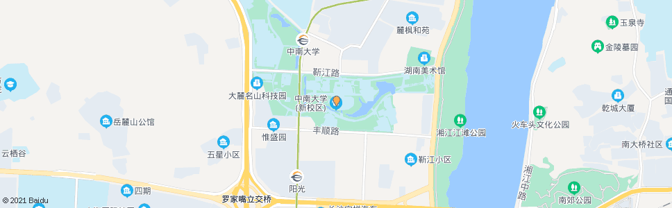 长沙中南大学新校区_公交站地图_长沙公交_妙搜公交查询2024