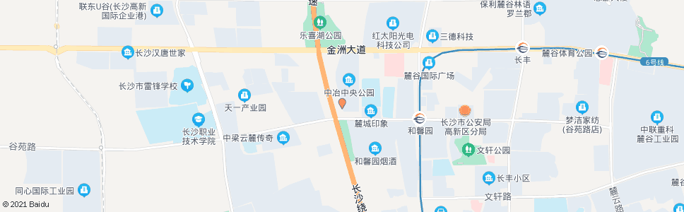 长沙谷苑路绕城高速路口_公交站地图_长沙公交_妙搜公交查询2025