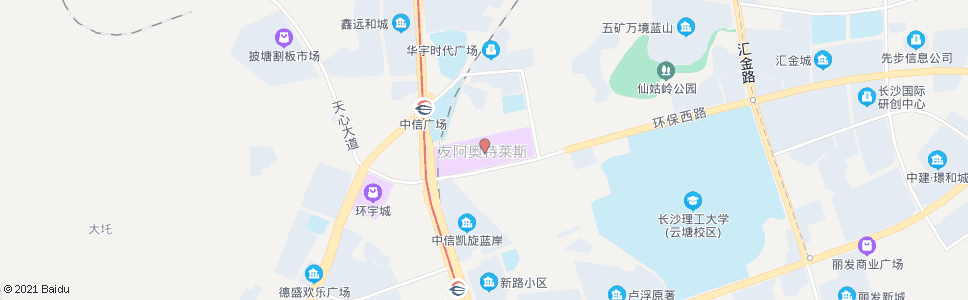 长沙芙蓉南路韶山路口(友阿奥特莱斯)_公交站地图_长沙公交_妙搜公交查询2024