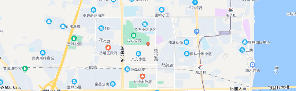 长沙含光路观沙路口_公交站地图_长沙公交_妙搜公交查询2024