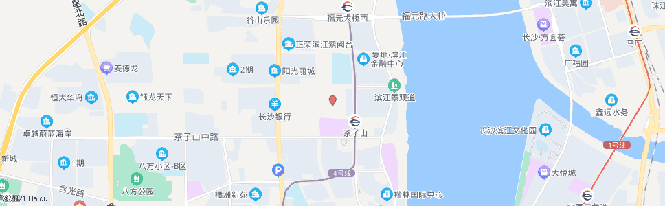 长沙茶山馨苑_公交站地图_长沙公交_妙搜公交查询2025