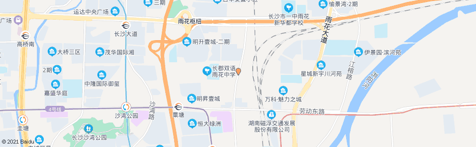 长沙花桥路石坝路口_公交站地图_长沙公交_妙搜公交查询2024