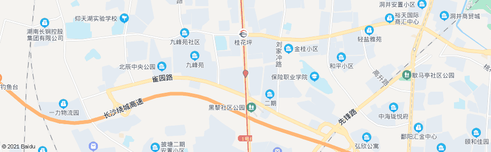 长沙雀园路汽车街区北_公交站地图_长沙公交_妙搜公交查询2024