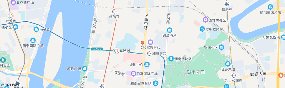 长沙湘雅路口(盛大金禧金融中心)_公交站地图_长沙公交_妙搜公交查询2024