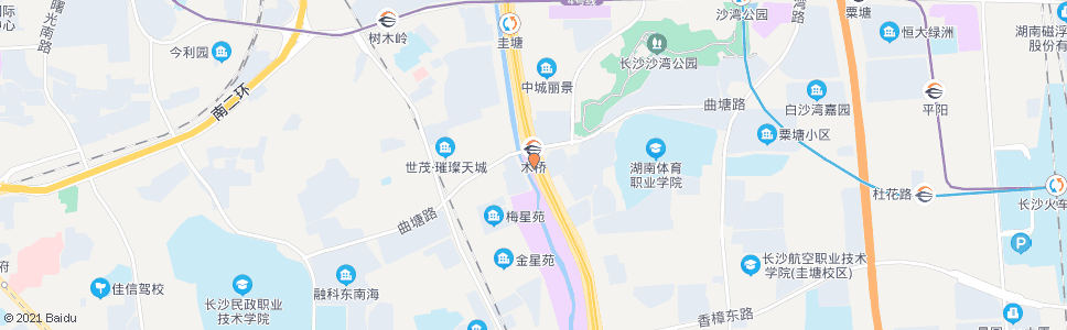 长沙花桥路曲塘路口_公交站地图_长沙公交_妙搜公交查询2024