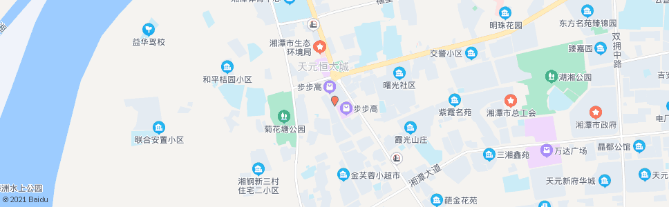 湘潭莲城步行街北(建设路口西)_公交站地图_湘潭公交_妙搜公交查询2024