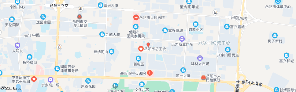 岳阳八字门大酒店_公交站地图_岳阳公交_妙搜公交查询2024