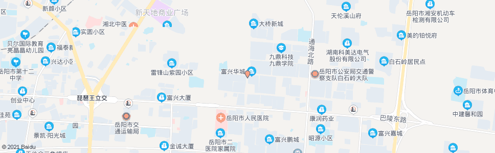 岳阳茶园小区_公交站地图_岳阳公交_妙搜公交查询2025