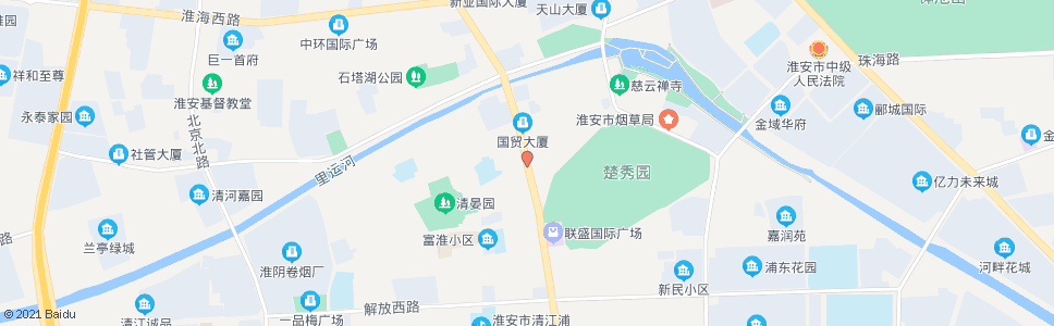 淮安市二院_公交站地图_淮安公交_妙搜公交查询2024