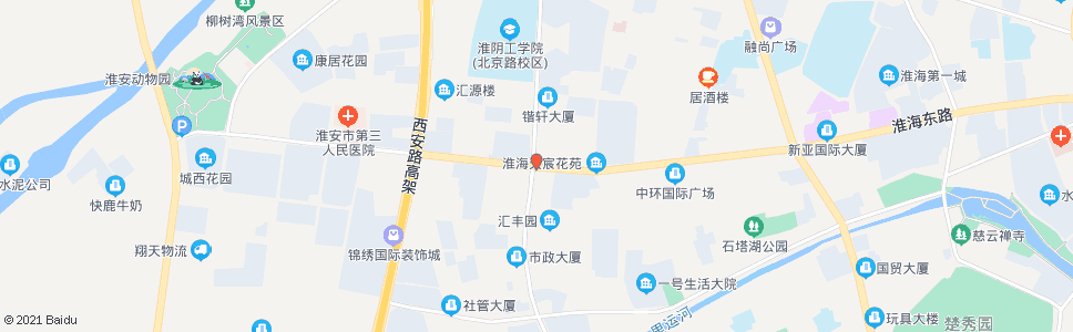 淮安西坝(北京北路)_公交站地图_淮安公交_妙搜公交查询2024