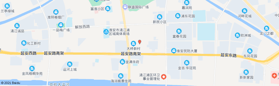 淮安运河新村_公交站地图_淮安公交_妙搜公交查询2024