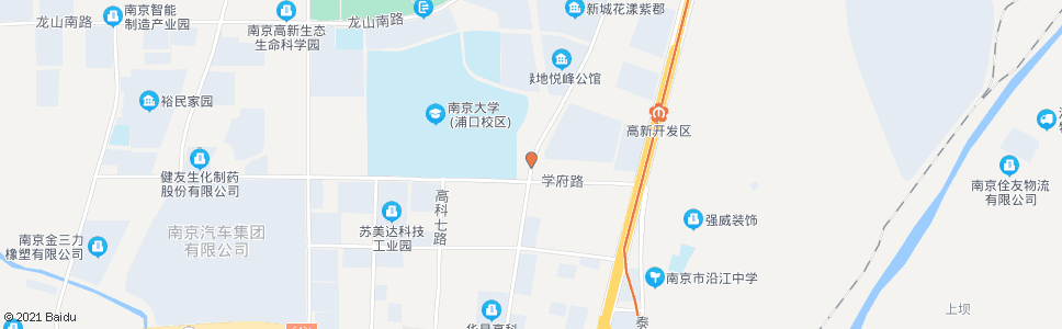 南京学府路高新路_公交站地图_南京公交_妙搜公交查询2024