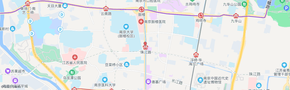 南京珠江路北站_公交站地图_南京公交_妙搜公交查询2024