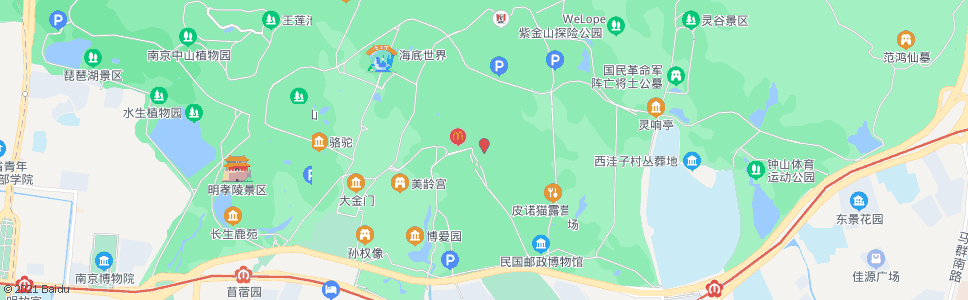 南京中山陵停车场_公交站地图_南京公交_妙搜公交查询2024