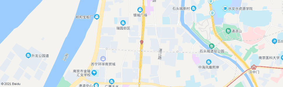 南京江东北路清凉门大街_公交站地图_南京公交_妙搜公交查询2024