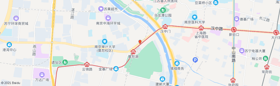 南京汉中门大街东_公交站地图_南京公交_妙搜公交查询2024