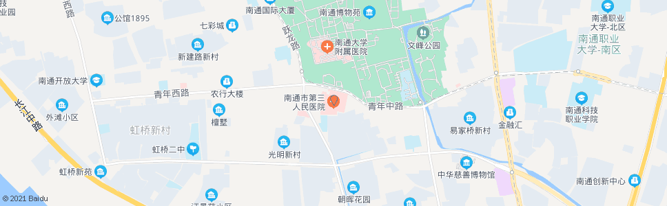 南通南通市第三人民医院_公交站地图_南通公交_妙搜公交查询2025