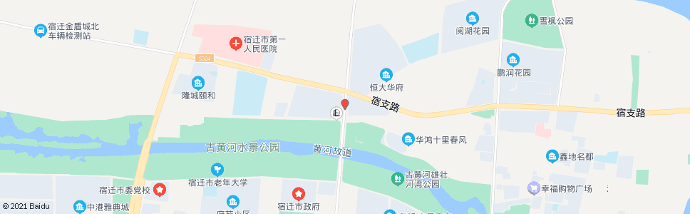 宿迁黄河上院西门_公交站地图_宿迁公交_妙搜公交查询2024