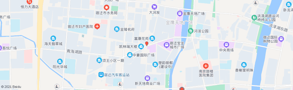 宿迁楚街_公交站地图_宿迁公交_妙搜公交查询2024