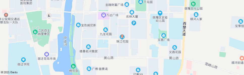 宿迁珠江花园_公交站地图_宿迁公交_妙搜公交查询2024