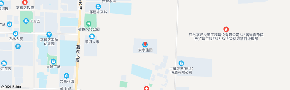 宿迁安泰佳园_公交站地图_宿迁公交_妙搜公交查询2024