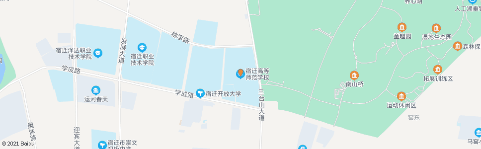 宿迁宿迁高等师范学校_公交站地图_宿迁公交_妙搜公交查询2024