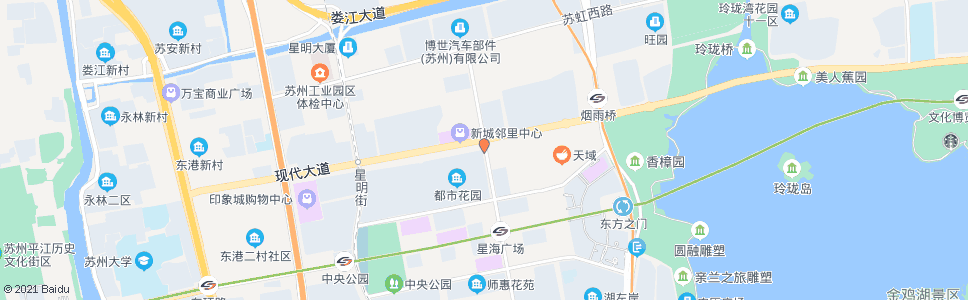 苏州星海街现代大道_公交站地图_苏州公交_妙搜公交查询2024