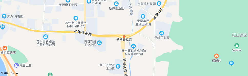 苏州子胥路东山大道东(招呼站)_公交站地图_苏州公交_妙搜公交查询2024