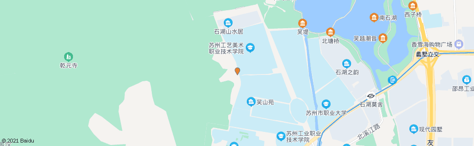 苏州国际教育园工艺美院西停车场_公交站地图_苏州公交_妙搜公交查询2024