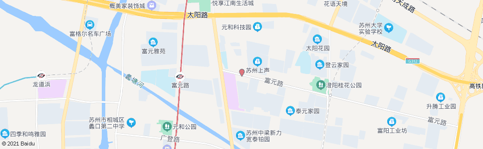 苏州富元路相城大道东_公交站地图_苏州公交_妙搜公交查询2024