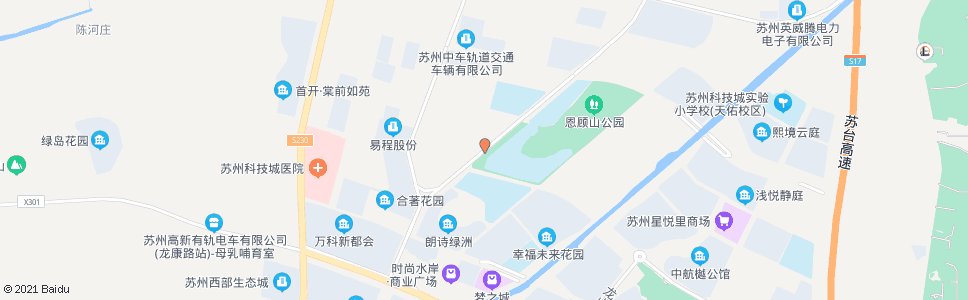 苏州嘉陵江路青城山路北_公交站地图_苏州公交_妙搜公交查询2024