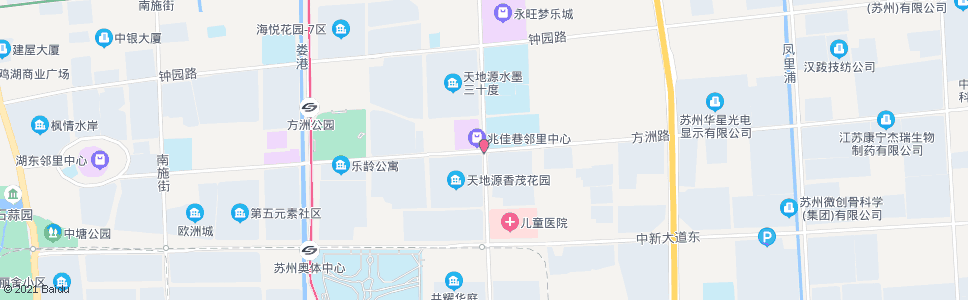 苏州方洲路钟南街_公交站地图_苏州公交_妙搜公交查询2024