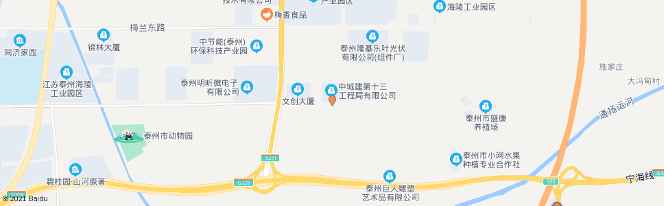 泰州朱塘村东_公交站地图_泰州公交_妙搜公交查询2024