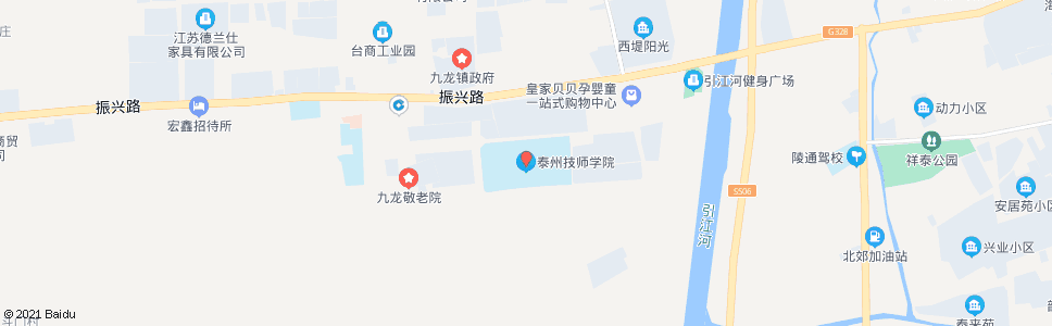 泰州技师学院_公交站地图_泰州公交_妙搜公交查询2024