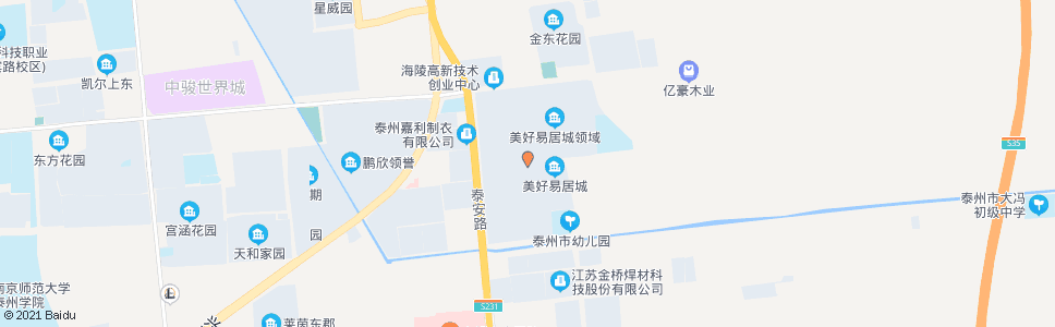 泰州易居城南门_公交站地图_泰州公交_妙搜公交查询2024