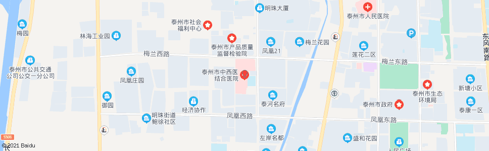 泰州中西医结合医院_公交站地图_泰州公交_妙搜公交查询2024