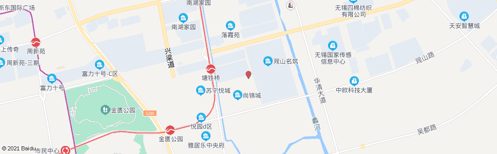 无锡塘铁桥路(瑞景道)_公交站地图_无锡公交_妙搜公交查询2024