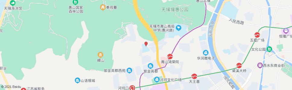 无锡青山新村_公交站地图_无锡公交_妙搜公交查询2024