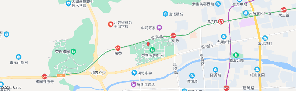 无锡荣巷(607所)_公交站地图_无锡公交_妙搜公交查询2024