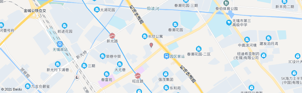 无锡旺庄东路(汉江路)_公交站地图_无锡公交_妙搜公交查询2024