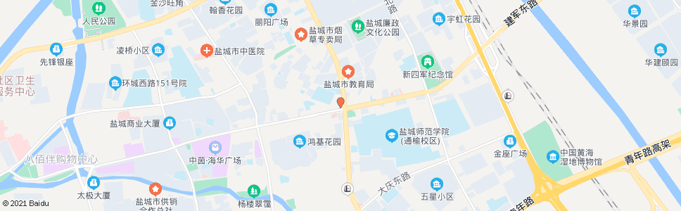 盐城盐阜饭店_公交站地图_盐城公交_妙搜公交查询2024