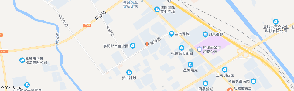 盐城新洋路绿城路口(小洋湾花园)_公交站地图_盐城公交_妙搜公交查询2024