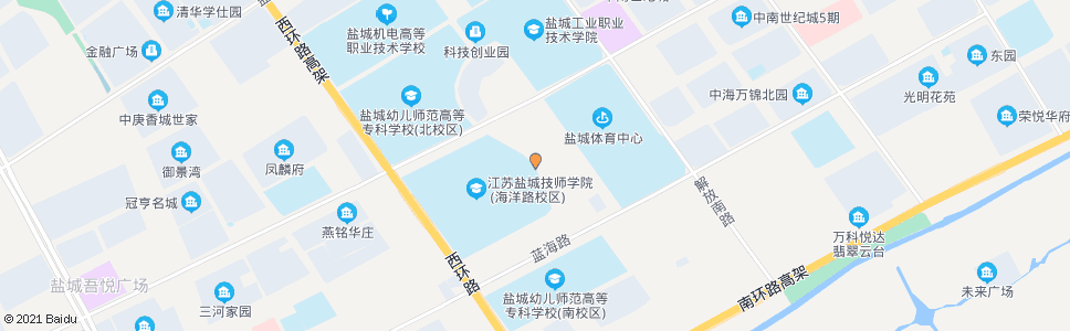 盐城交通技师学院(北)_公交站地图_盐城公交_妙搜公交查询2024